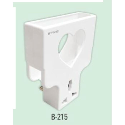 Electric Socket | Mobile Stand With Universal Plug B215 - Color: White