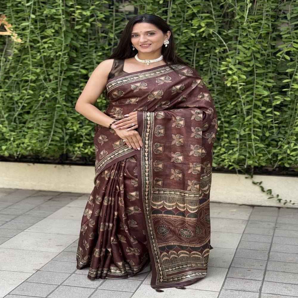 Traditional Handblock Print saree