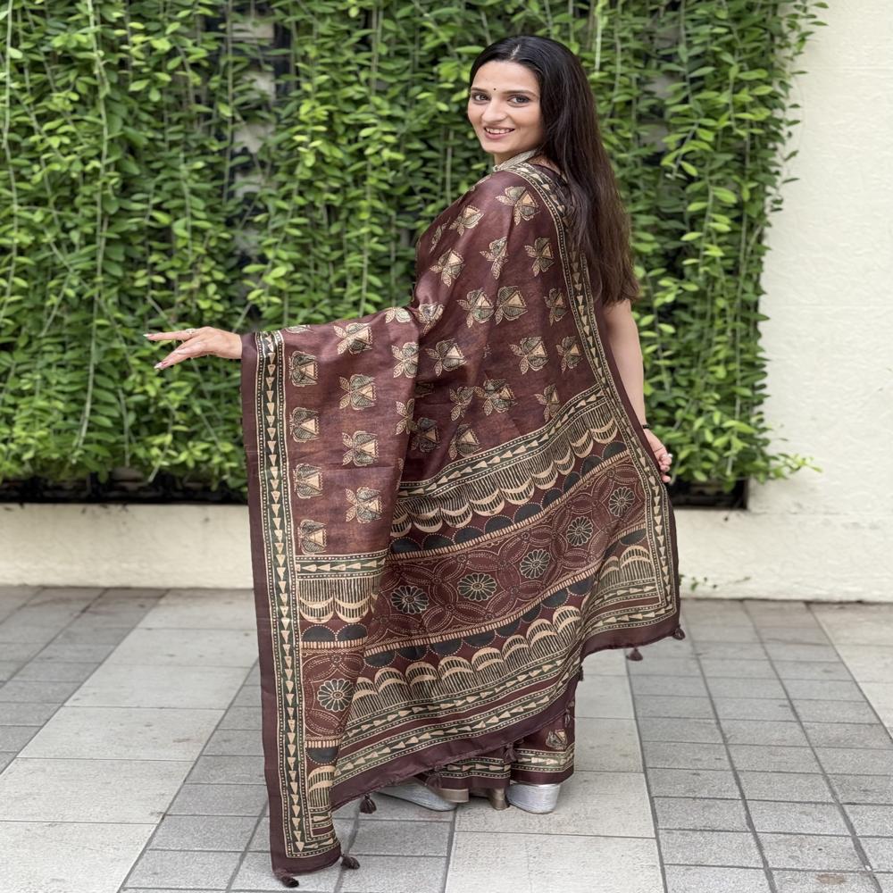 Traditional Handblock Print saree