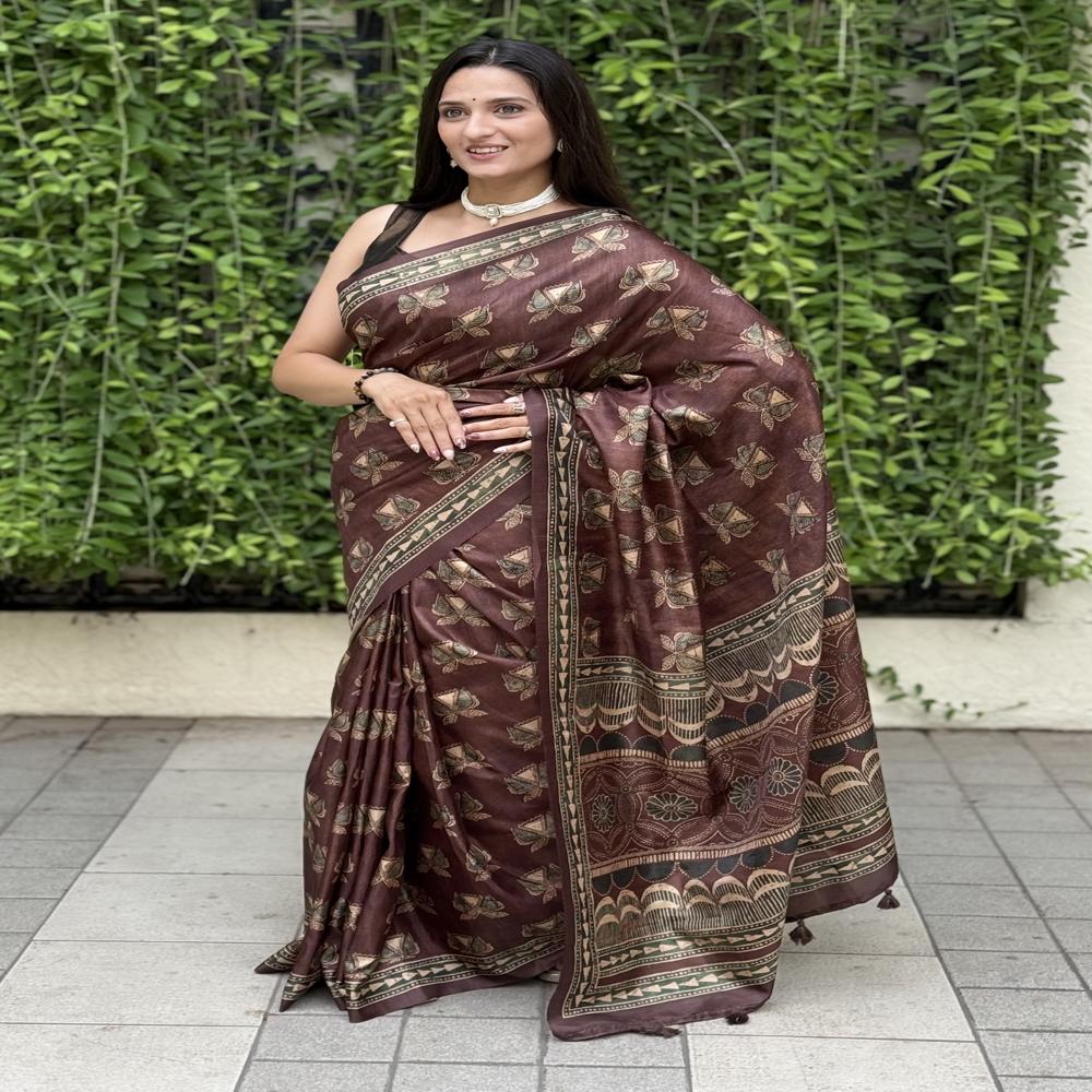 Traditional Handblock Print saree