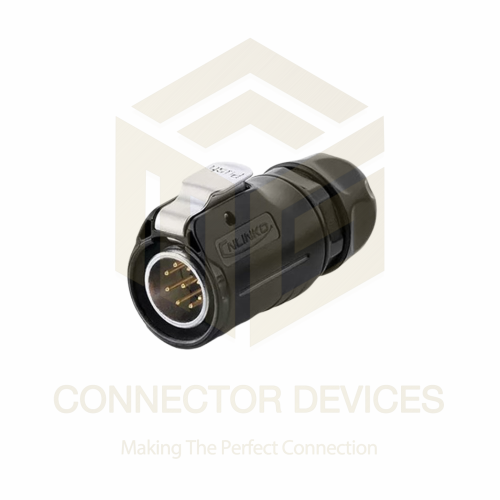 LP20 400V 5A 9Pin Male Plug IP67 Waterproof Power Connector Plastic+Metal Shell Solder Terminal