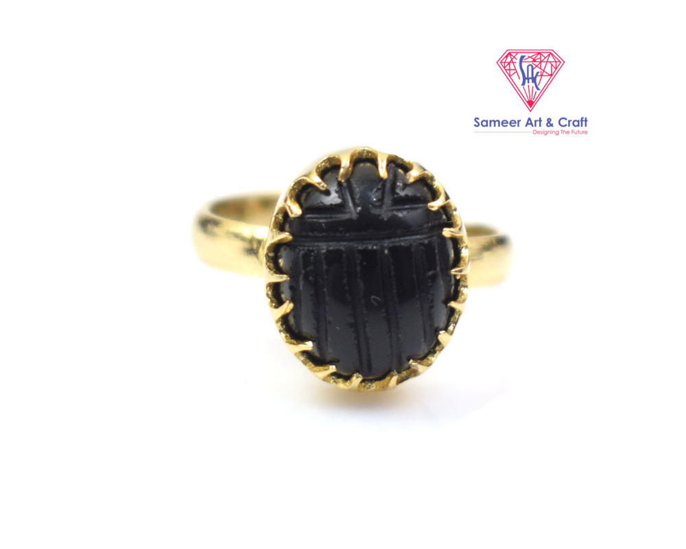 Scarbee Gold Plated Gemstone Rings Vintage Style