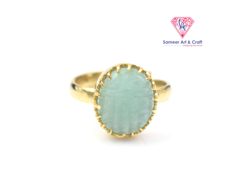 Scarbee Gold Plated Gemstone Rings Vintage Style