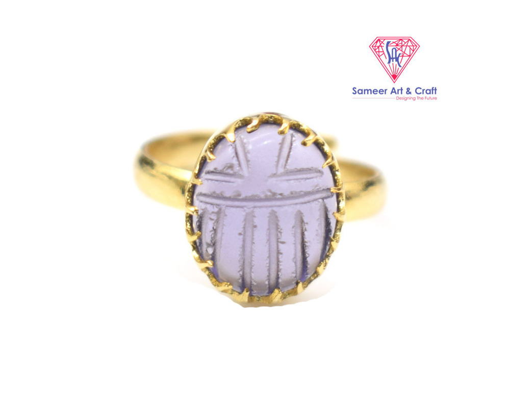 Scarbee Gold Plated Gemstone Rings Vintage Style