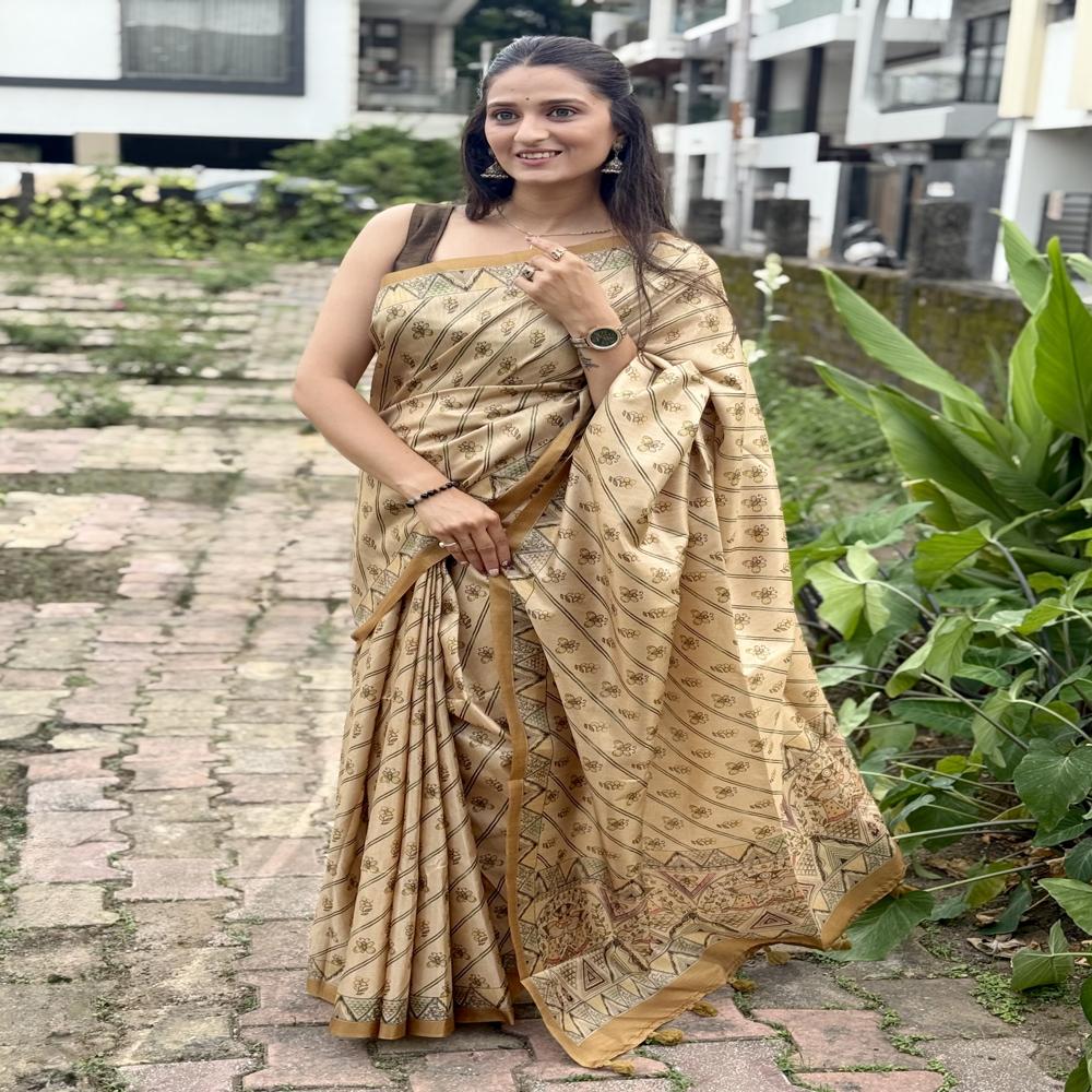Golden Traditional Saree