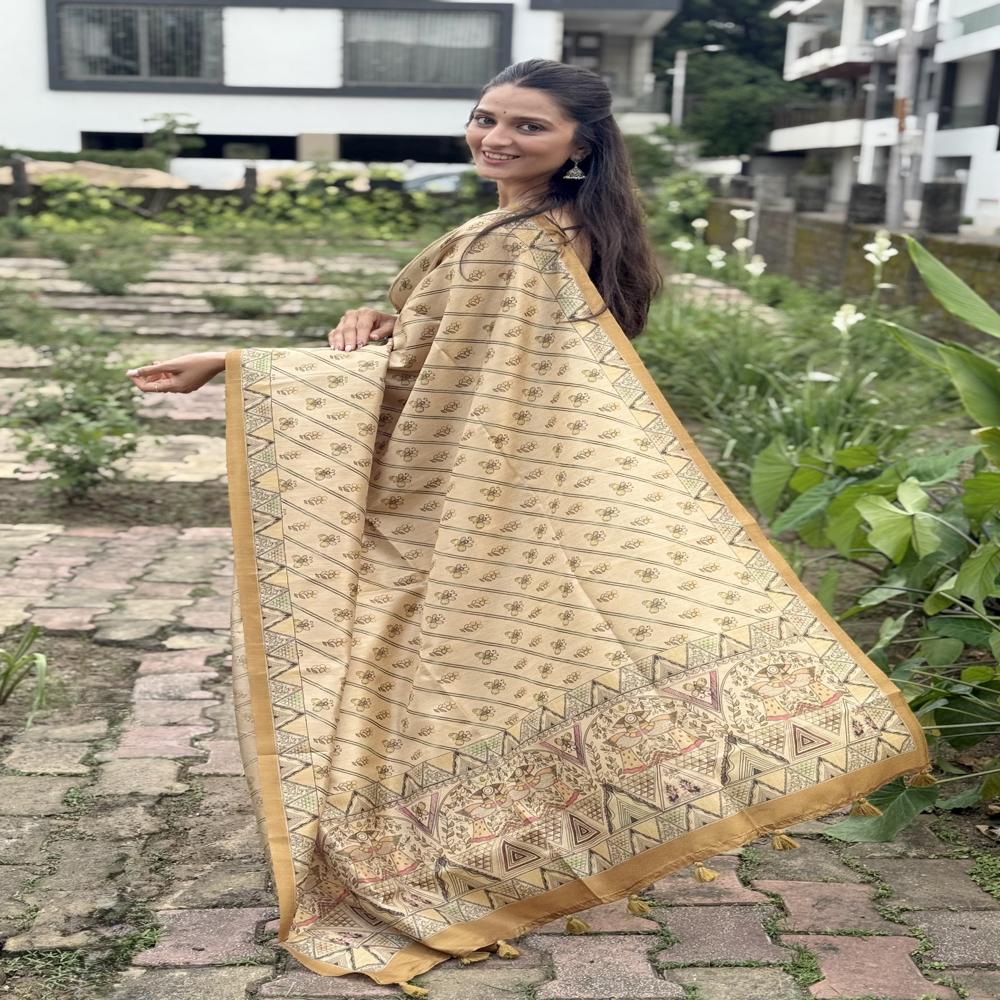 Golden Traditional Saree