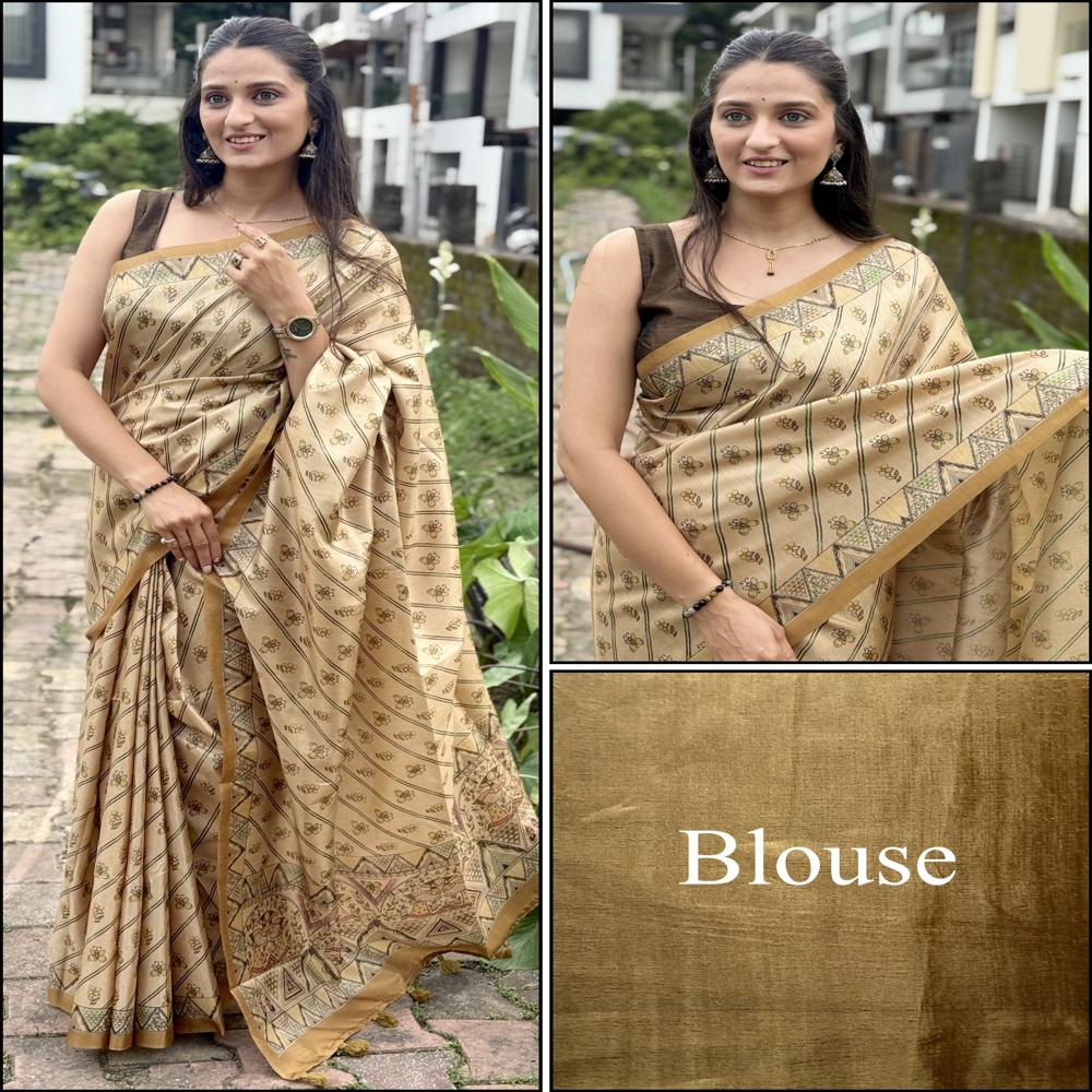 Golden Traditional Saree