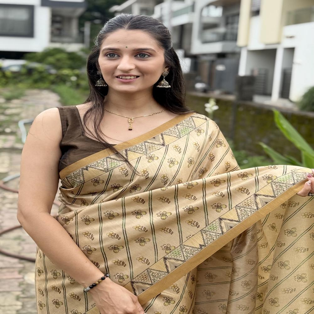 Golden Traditional Saree