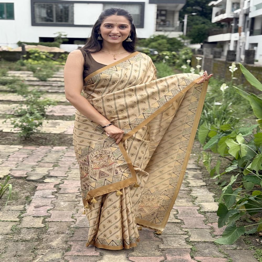 Golden Traditional Saree
