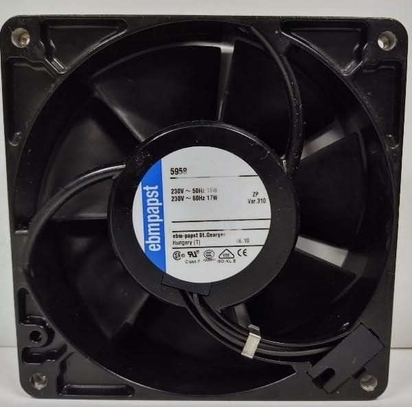 ebmpapst 5958 Axial Fan 230V-50/60Hz 18/17W DC Brushless Air Cooling Fan 2750 RPM 127 * 38mm 2Wire (Metal)
