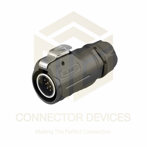 LP20 5A 14Pin Male Plug IP67 Waterproof Power Connector Plastic+Metal Shell Solder Terminal