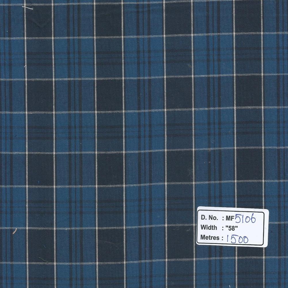 Beige Cotton Mill Made Checks Fabric