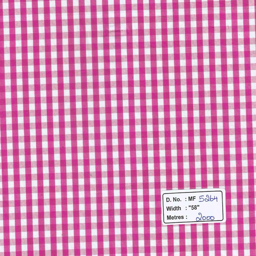 Beige Cotton Mill Made Checks Fabric