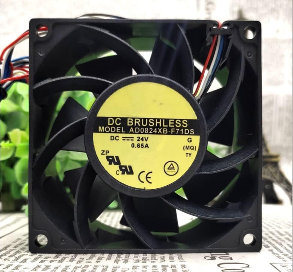 ADDA AD0824XB-F71DS Axial Fan 24V-0.65A DC Brushless Air CoolINg Fan 6200 RPM 80 * 80 * 38 3Wire