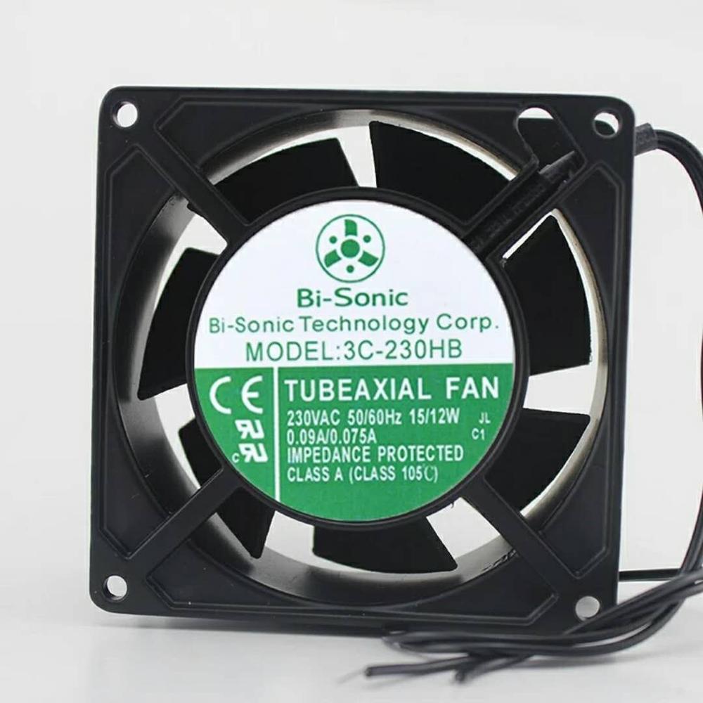 Bi-Sonic Ac230V Axial Fan Cooling Fan 8038 3E / 3C-230Hb - Color: Black