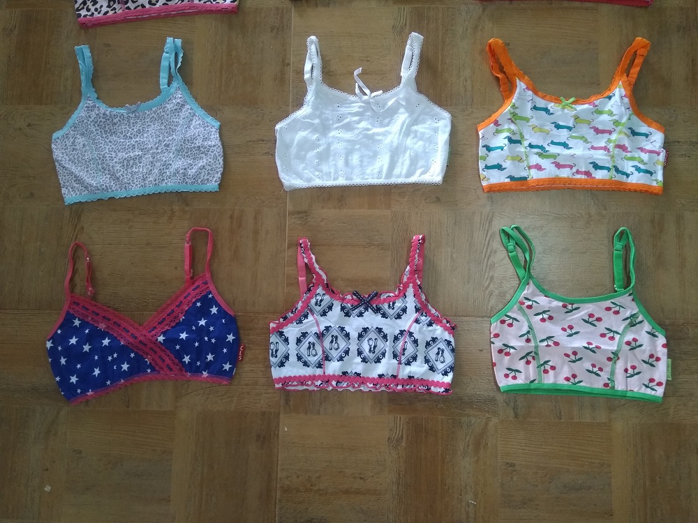 Girls Crop Top - Cotton, Size S, Multicolor | Classic Design, Knitted And Printed Pattern, Washable For Easy Maintenance