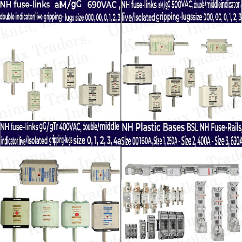 Ferraz Shawmut Mersen Din Fuse Nh Fuse Size 000, 00, 0, 1, 2, 3, 4, 4a, 500vac To 690vac