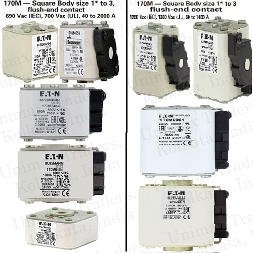 Eaton Bussmann Semiconductor Fuse Flush End Contact 690vac and 1250vac