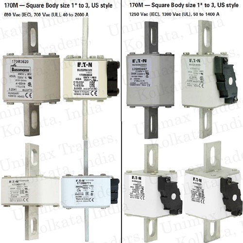 Eaton Bussmann Semiconductor Fuse Us Style 690vac and 1250vac