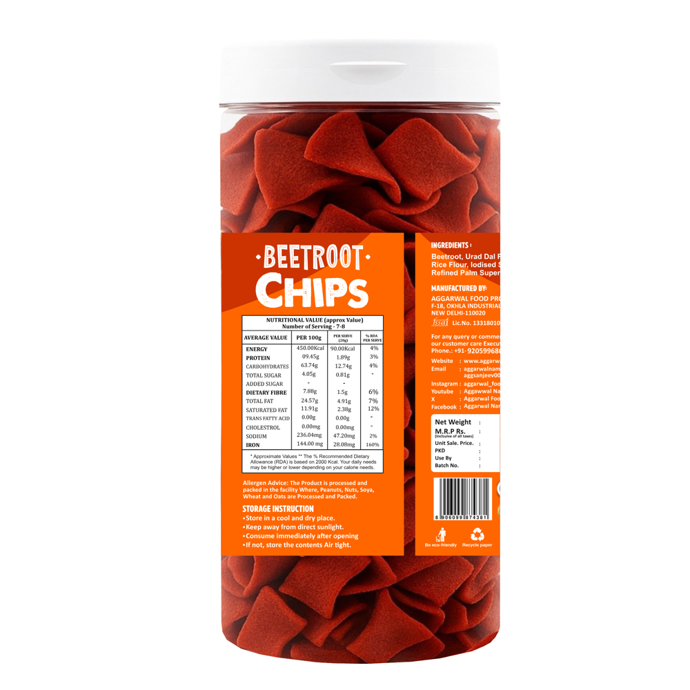 Beetroot Cheese & Herbs Chips