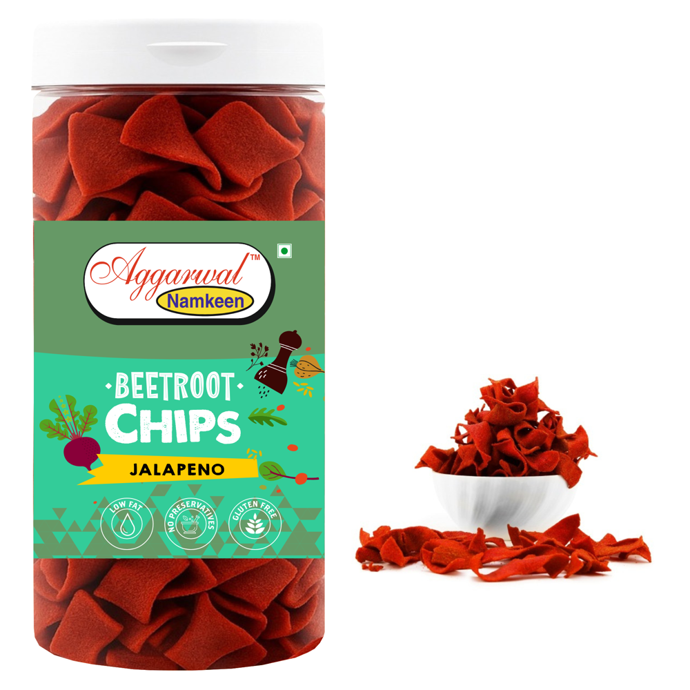 Beetroot Peri Peri Chips - Baked, 24-month Shelf Life | Vegan-friendly, Spicy Flavor, Convenient Bottle Packaging
