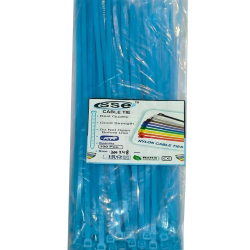 200x4.8mm Blue Nylon Cable Tie