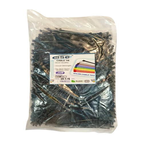 100 X1.8Mm Black Nylon Cable Tie - Features: Durable