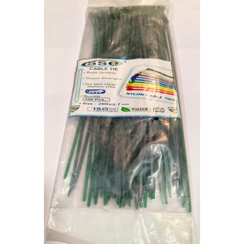 200x7.6mm Green Nylon Cable Tie