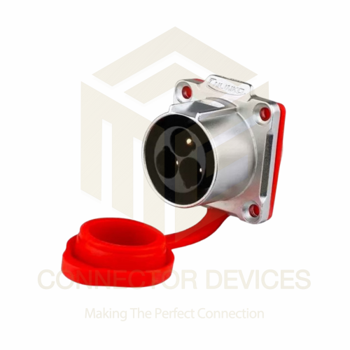 LP24 500V 25A 3Pin Male Socket IP67 Waterproof Power Connector Metal Shell Solder Terminal