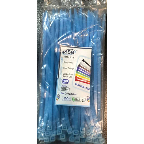 200Mm Nylon Cable Tie - Color: Sky Blue