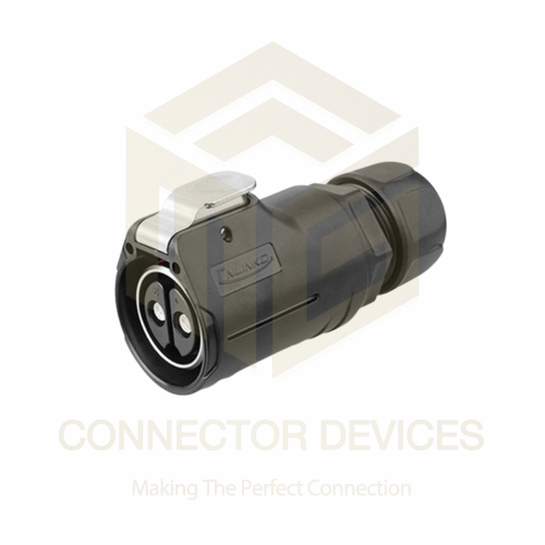 LP28 50A 2Pin Female Plug IP67 Waterproof Power Connector Plastic+Metal Shell Screw Terminal