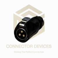 LP28 35A 3Pin Female Plug IP67 Waterproof Power Connector Plastic+Metal Shell Screw Terminal