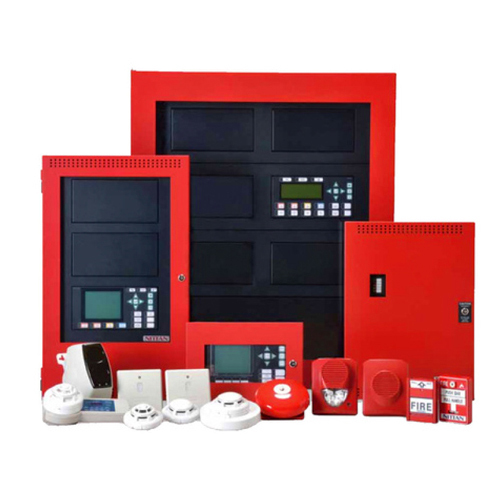 Analog Addressable Fire Alarm System - Color: Red