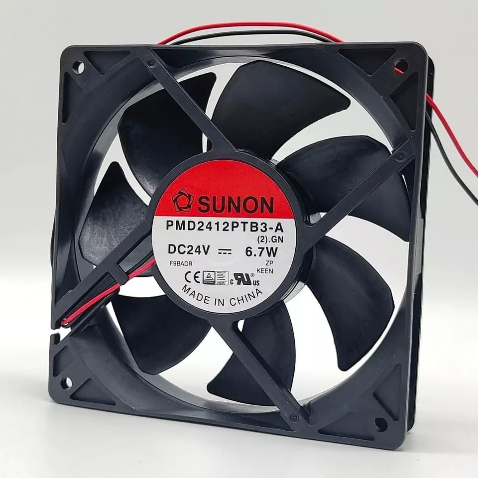 SUNON PMD2412PTB3-A Axial Fan 24V-6.7W DC Brushless Air Cooling Fan 3600 RPM 120 * 120 * 25mm 2Wire