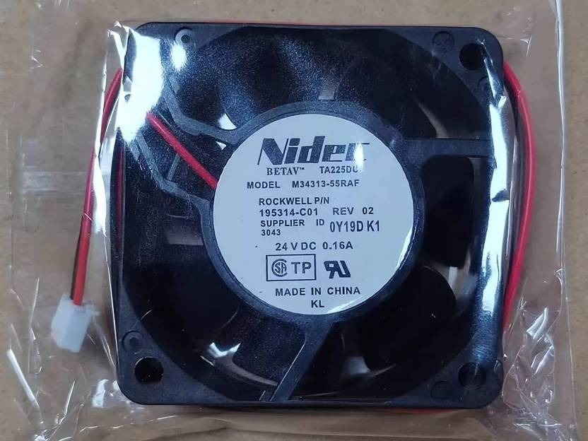 Nidec M34313-55raf Axial Fan 24v-0.16a Dc Brushless Air Cooling Fan 6025mm 2pin Fan With Heat Sinks All In One Cooler (Black) - Color: Black