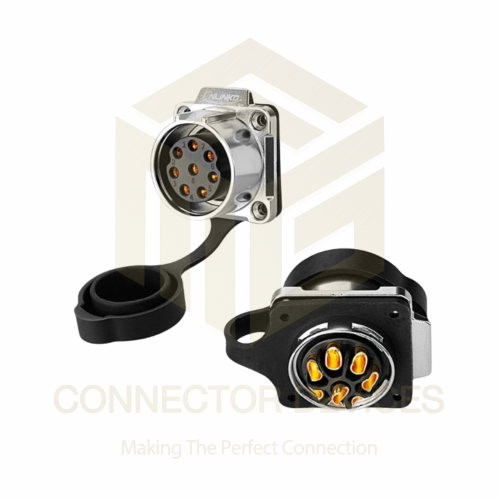 LP28 500V 15A 8Pin Female Socket IP67 Waterproof Power Connector Metal Shell Solder Terminal