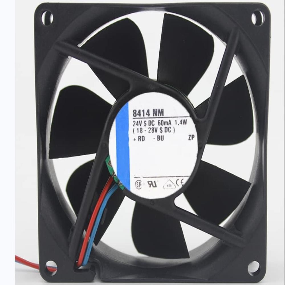 ebmpapst 8414NM Axial Fan 24V-60mA 1.4W DC Brushless Air Cooling Fan 2600 RPM 80 * 80 * 25mm 2Wire