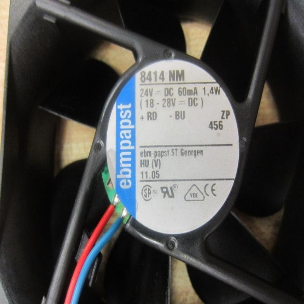 ebmpapst 8414NM Axial Fan 24V-60mA 1.4W DC Brushless Air Cooling Fan 2600 RPM 80 * 80 * 25mm 2Wire
