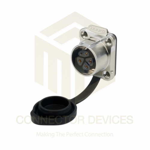 LP20 500V 12A 3+2Pin Female Socket IP67 Waterproof Power Connector Metal Shell Solder Terminal Panel Mount