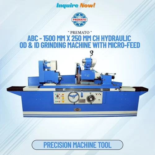 PREMATO - ABC 1500 mm X 250 mm CH Hydraulic Cylindrical Grinding Machine with 0.001 mm Micro-feed