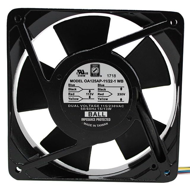 ORION FAN OA125AP Axial Fan 115/230V~50/60Hz 15/13W DC Brushless Air Cooling Fan 2900 RPM 120 * 120 * 25mm 4Wire (Metal)