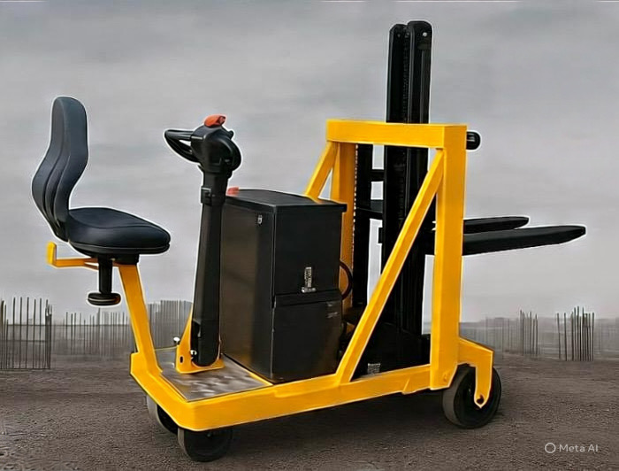 Fully Electrical Sit On Pallet Truck - Color: Yellow & Black