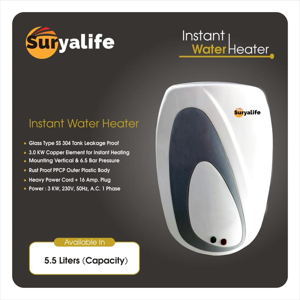 Electric Geyser Instant 5 Liter - Application: Residential & Bathroom