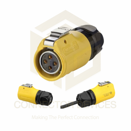 LP20 500V 20A 4Pin Female Plug IP67 Waterproof Power Connector Plastic+Metal Shell Solder Terminal
