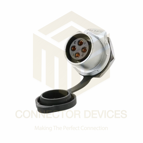 LP20 500V 20A 4Pin Female Socket IP67 Waterproof Power Connector Metal Shell Solder Terminal