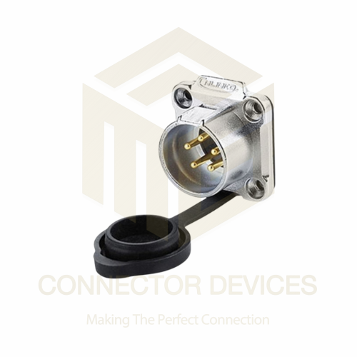 LP20 500V 10A 5Pin Male Socket IP67 Waterproof Power Connector Metal Shell Solder Terminal