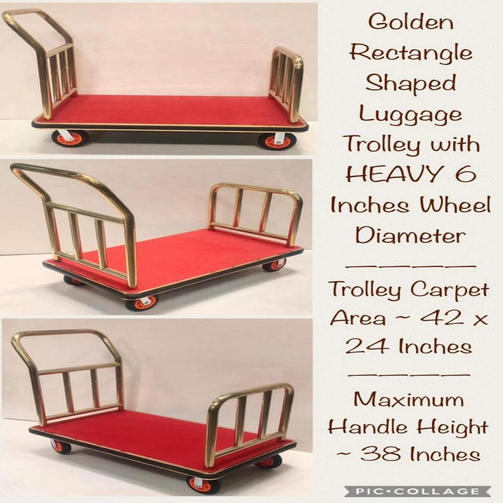 Hotel Luggage Trolley - Color: Golden