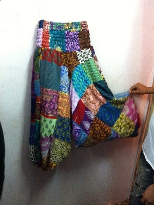 Vintage Silk Sari Patchwork Afghani trouser