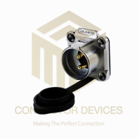 Lp20 500v 20a 2pin Male Socket Ip67 Waterproof Power Connector Metal Shell Solder Terminal