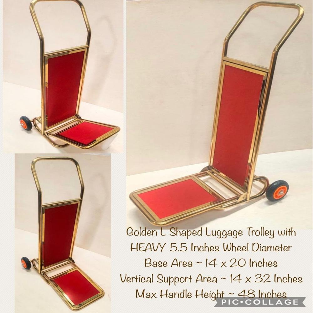Luggage Cart Trolley - Color: Golden